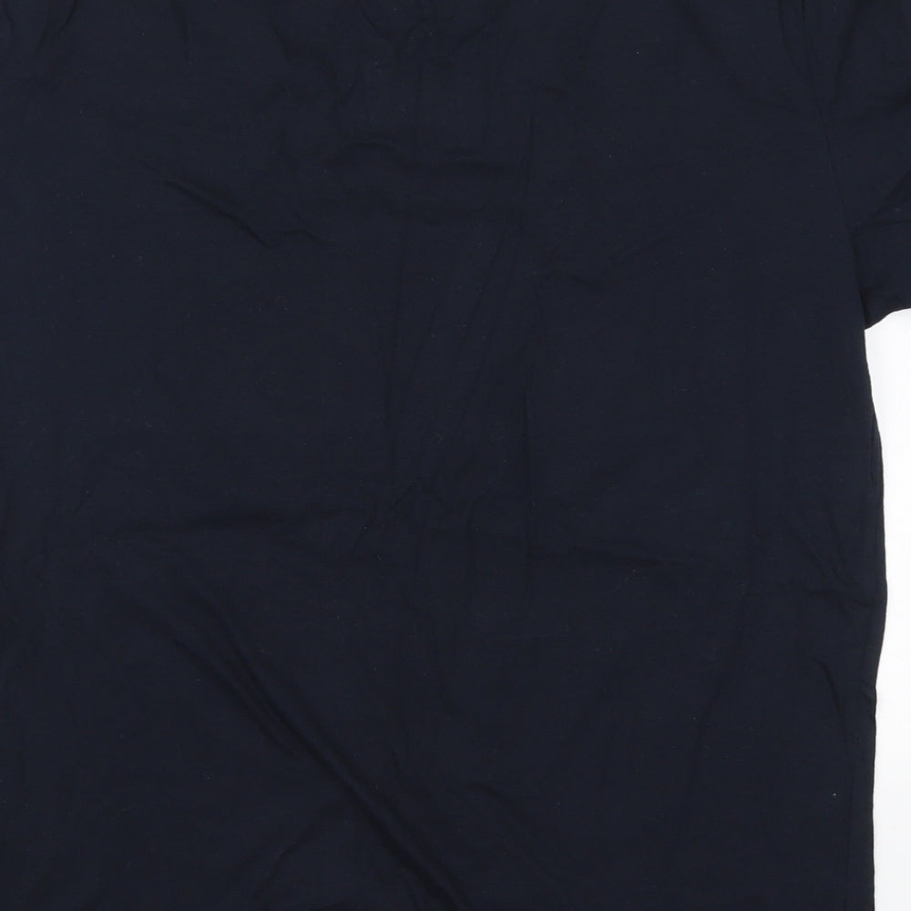 Pep&Co Mens Blue  Cotton  T-Shirt Size L Crew Neck  - Raqmones