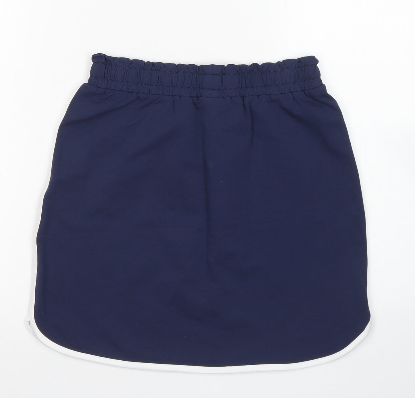 George Girls Blue  Cotton A-Line Skirt Size 12-13 Years  Regular Drawstring