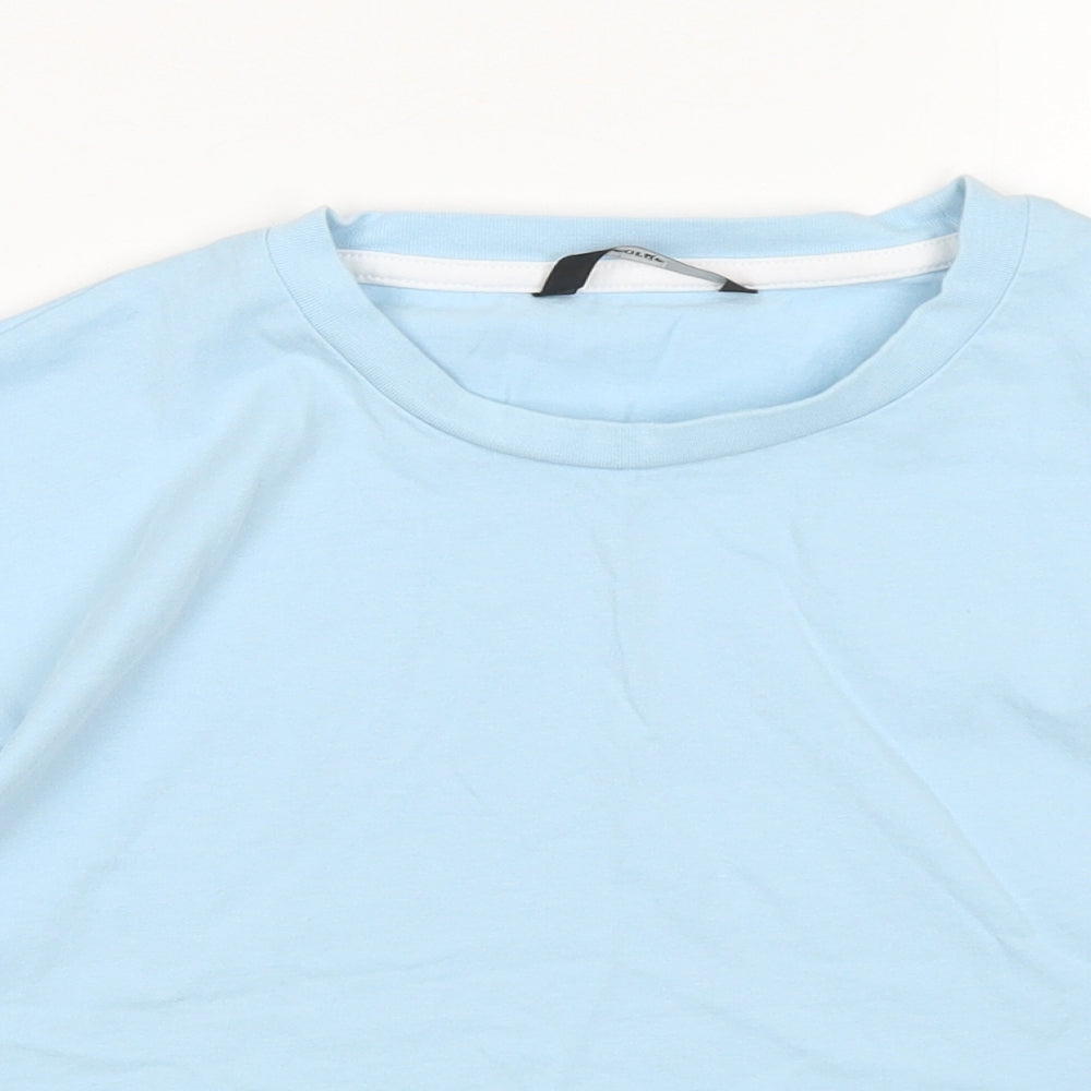 George Girls Blue  Cotton Cropped T-Shirt Size 13-14 Years Crew Neck