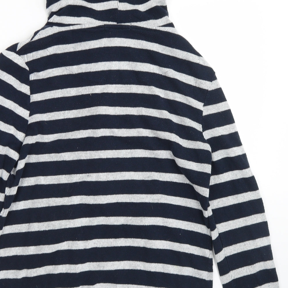 Atmosphere Womens Blue Striped Cotton Full Zip Hoodie Size 12  Zip