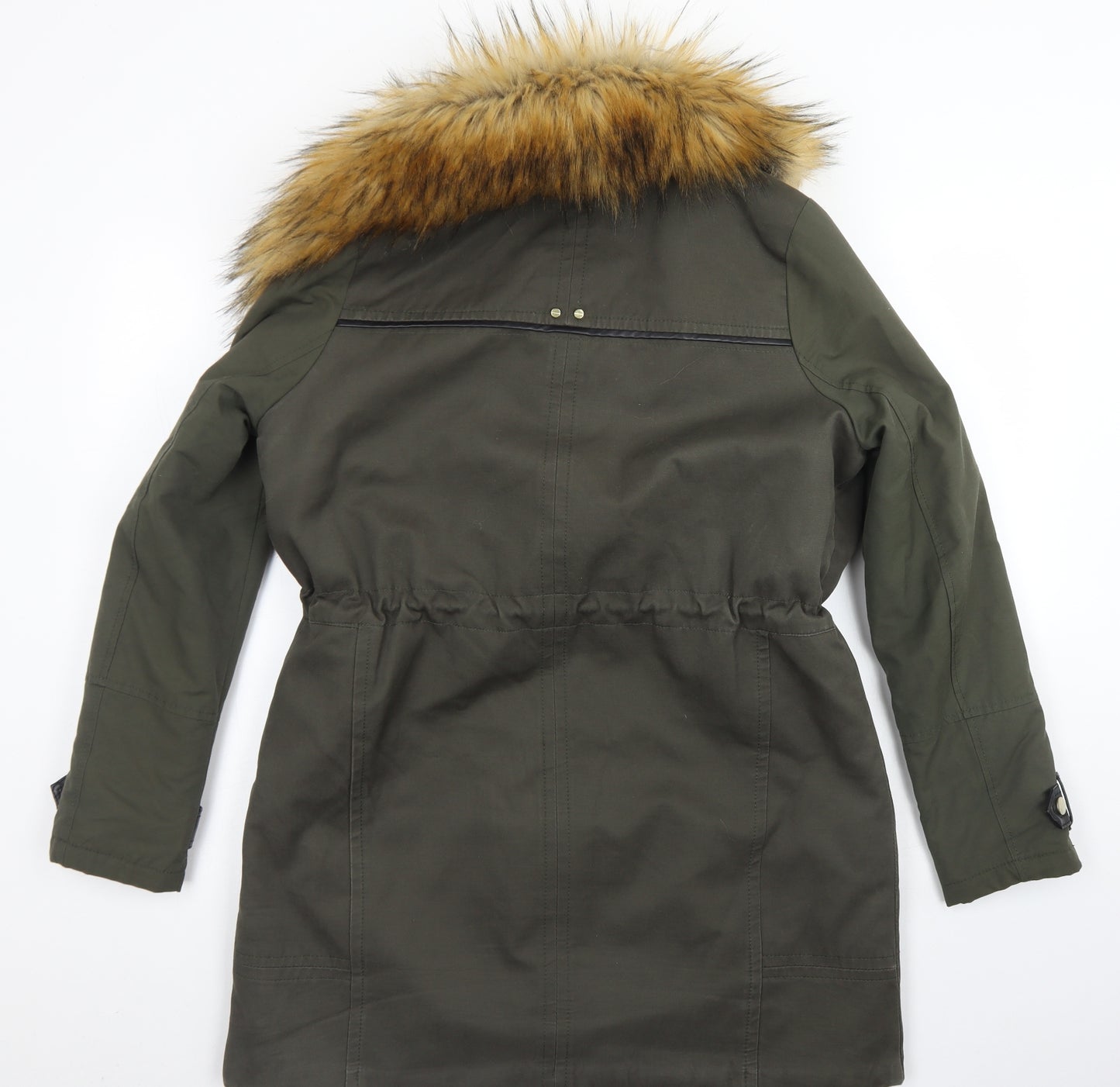 River Island Womens Green   Parka Coat Size 12  Zip