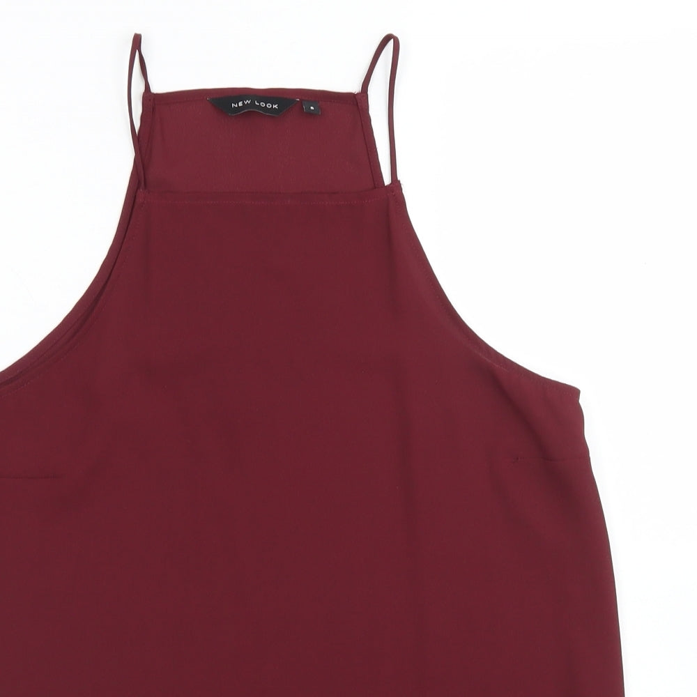 New Look Womens Purple  Polyester Camisole Blouse Size 8 Square Neck