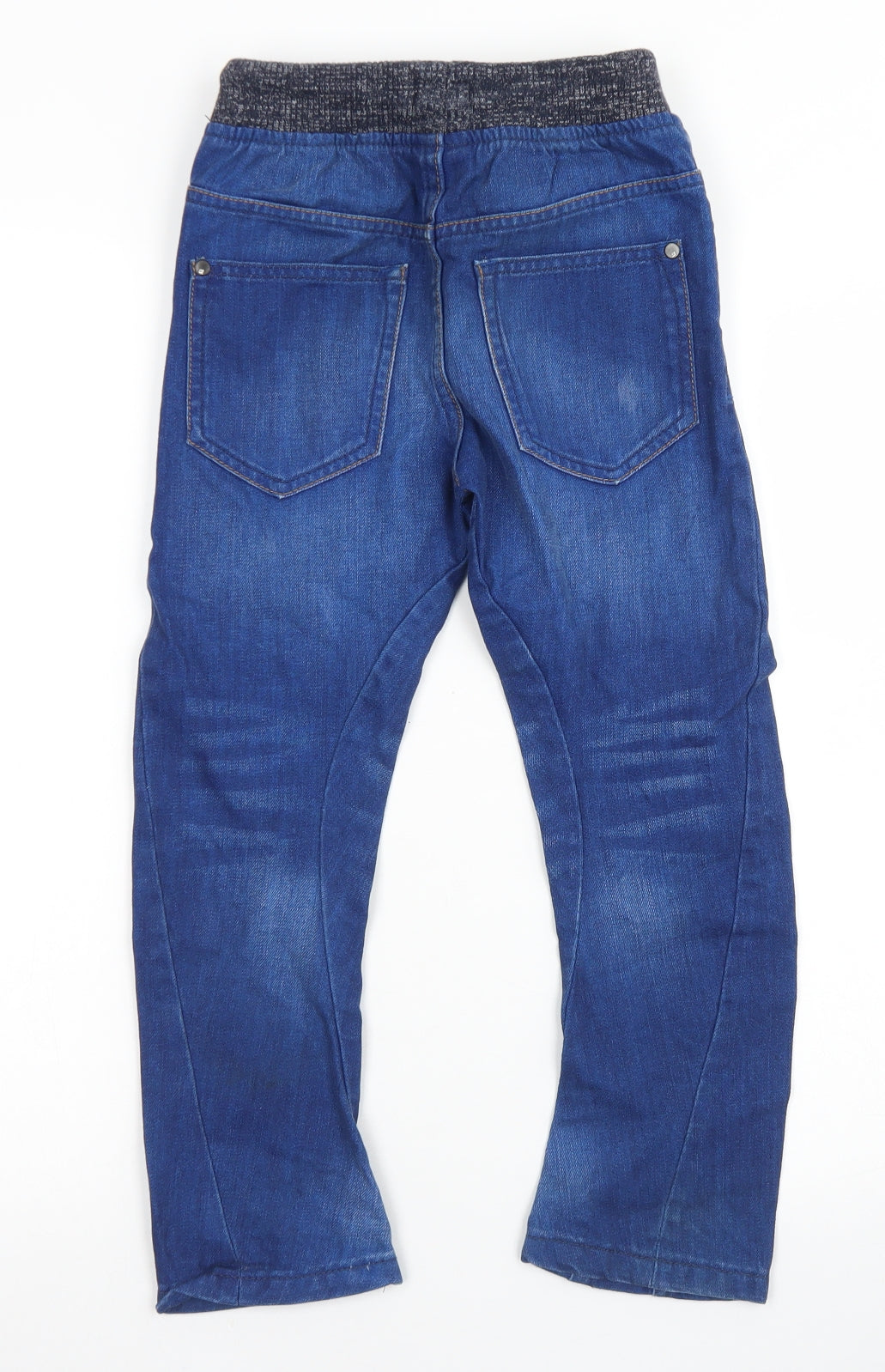 NEXT Boys Blue  Cotton Straight Jeans Size 6 Years  Regular Drawstring