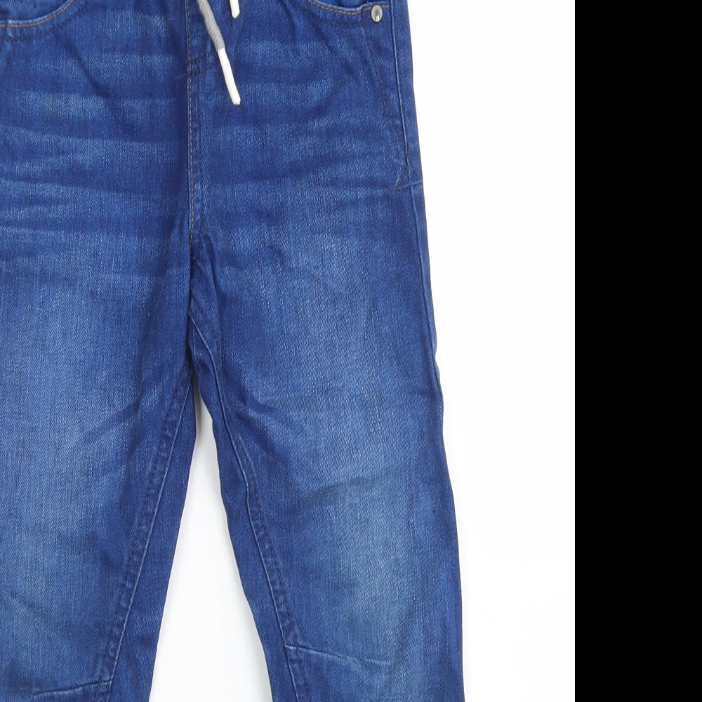 NEXT Boys Blue  Cotton Straight Jeans Size 6 Years  Regular Drawstring