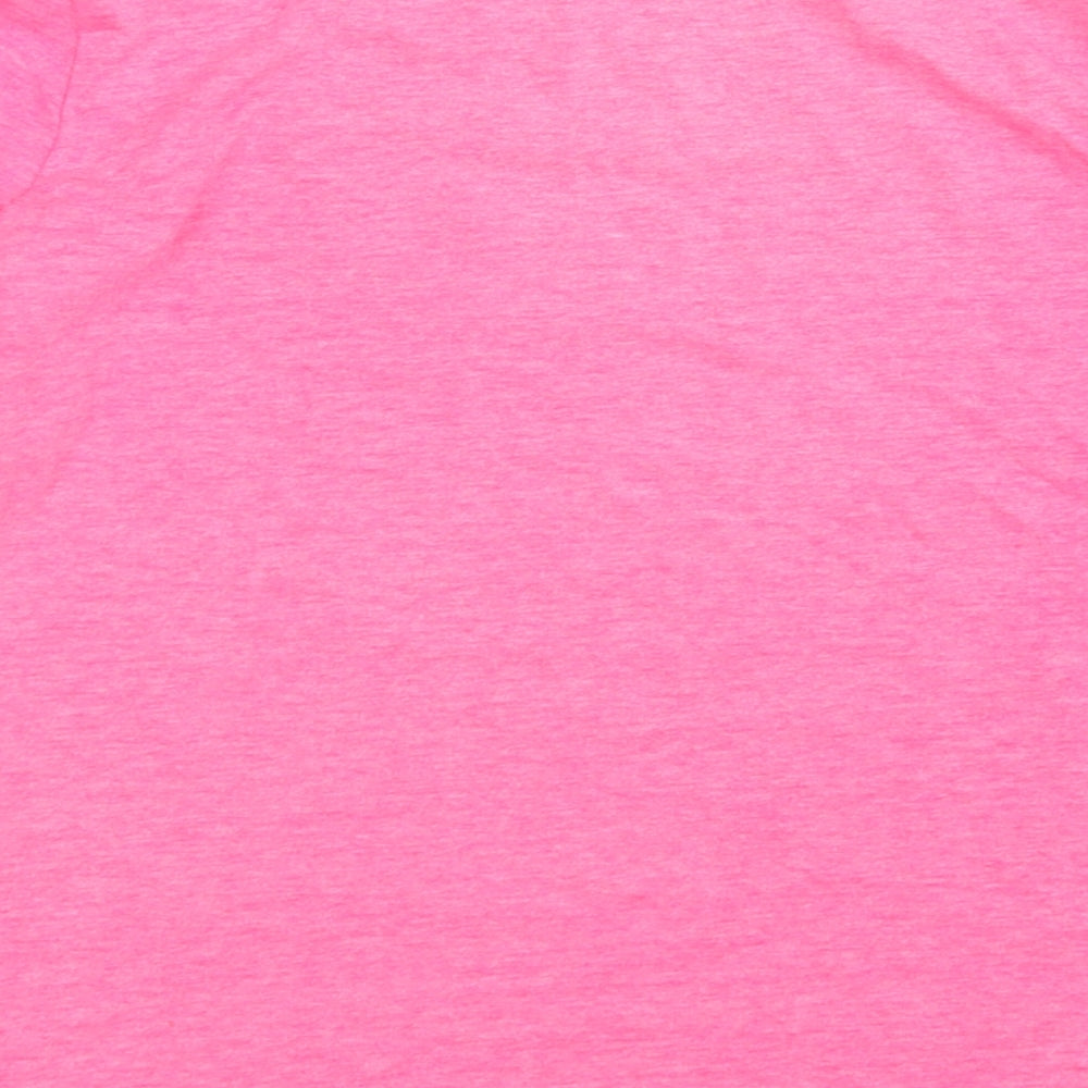 George Girls Pink  Cotton Basic T-Shirt Size 9-10 Years Crew Neck