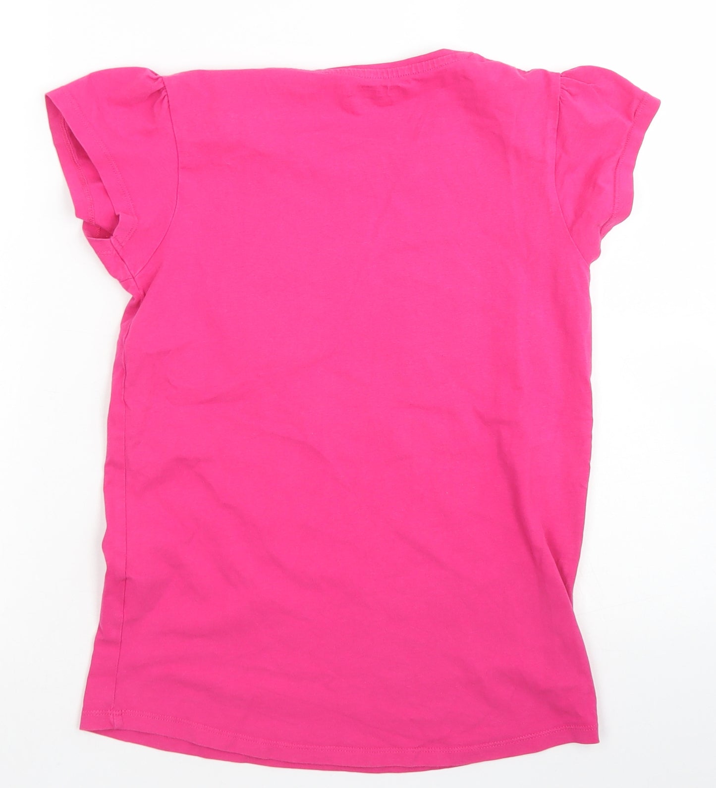 Mountain Warehouse Girls Pink  Cotton Basic T-Shirt Size 11-12 Years Crew Neck