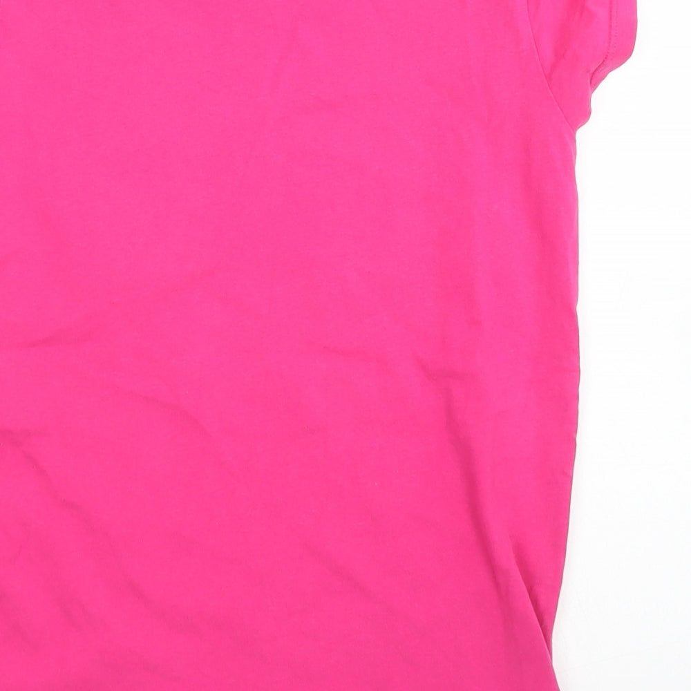 Mountain Warehouse Girls Pink  Cotton Basic T-Shirt Size 11-12 Years Crew Neck