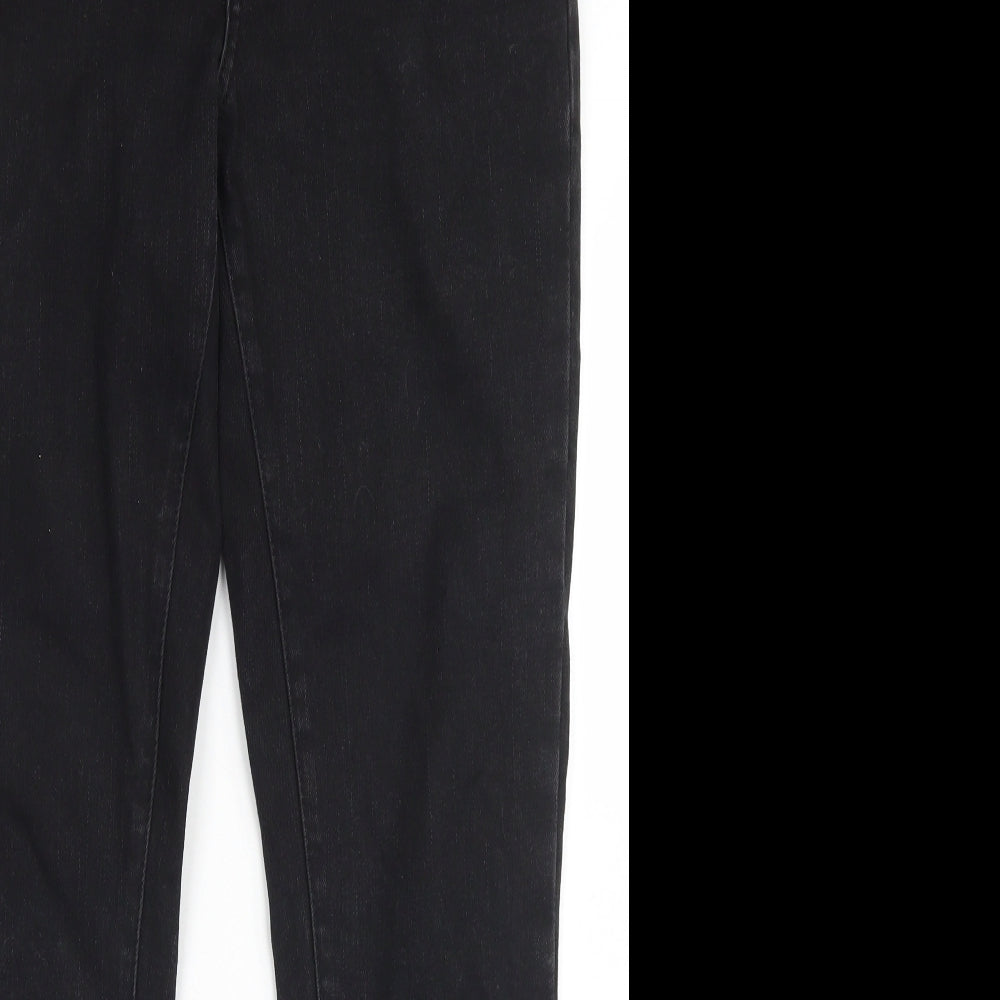 George Womens Black  Cotton Skinny Jeans Size 14 L28 in Regular Button