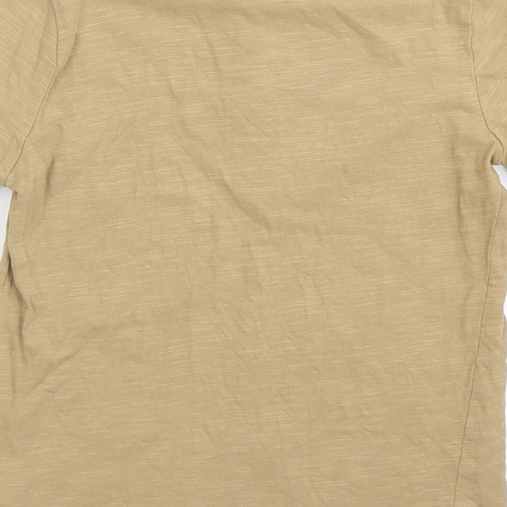 TU Boys Brown  Cotton Basic T-Shirt Size 5 Years Henley