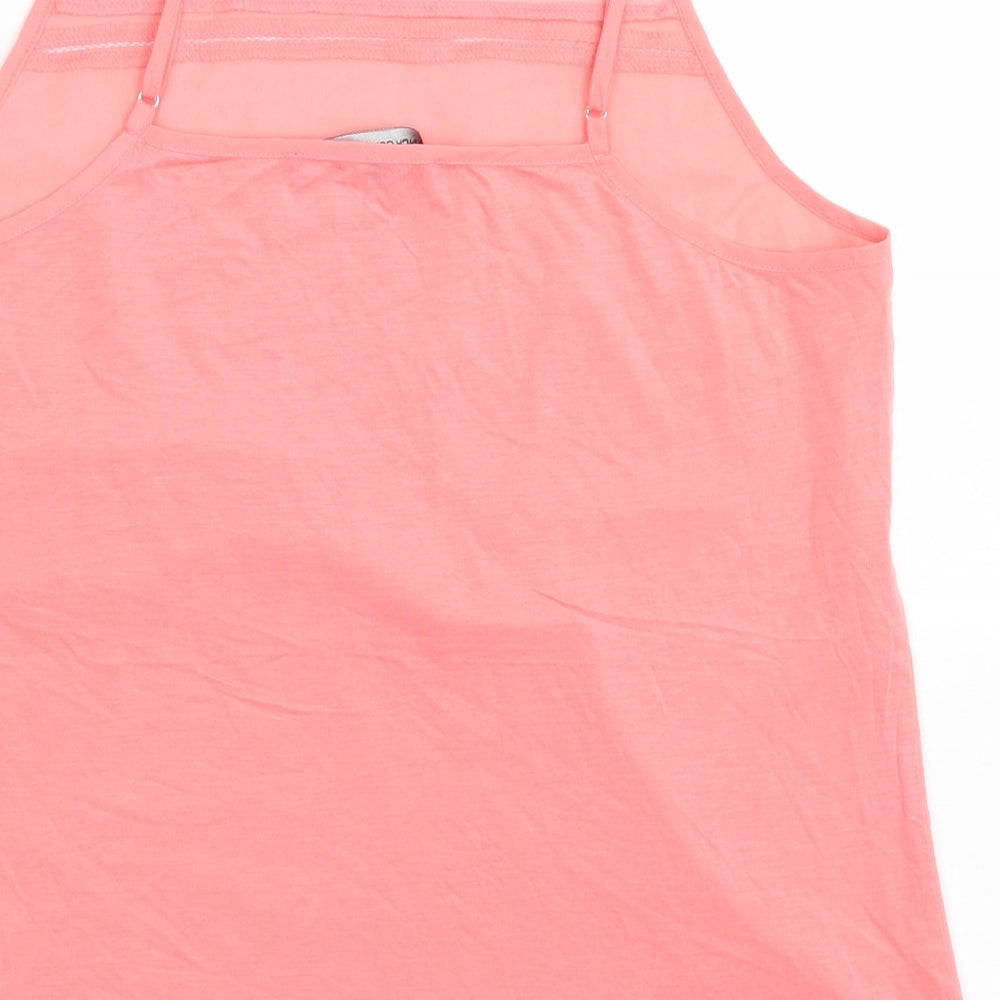 French Connection Womens Pink  Polyamide Camisole Blouse Size M Square Neck