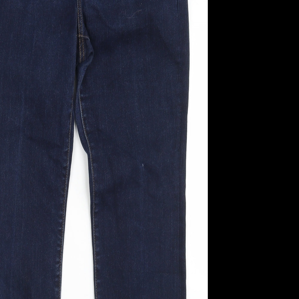 Gap Womens Blue  Cotton Straight Jeans Size 8 L28 in Regular Button