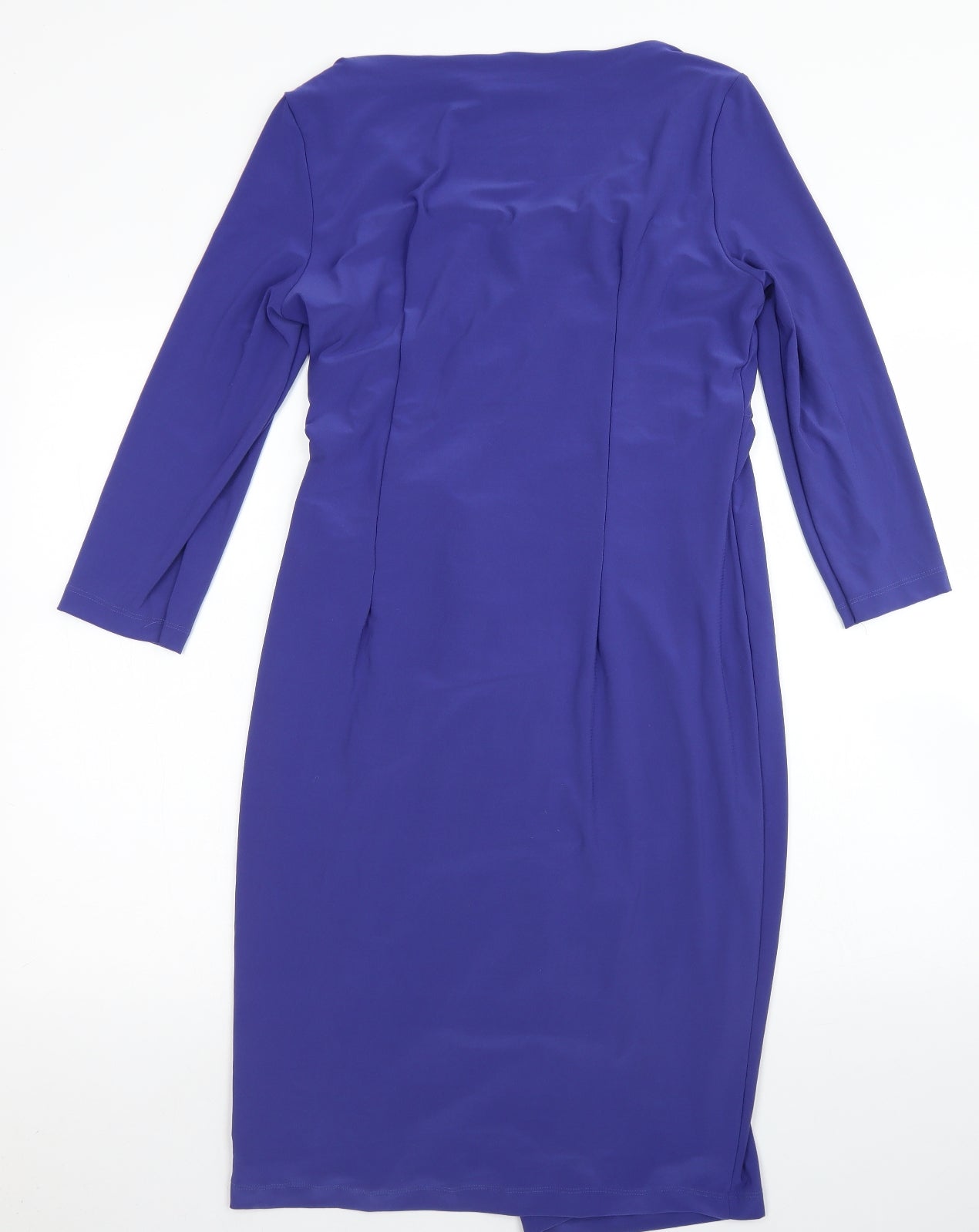 Bravissimo Womens Blue  Viscose Pencil Dress  Size 12  Scoop Neck