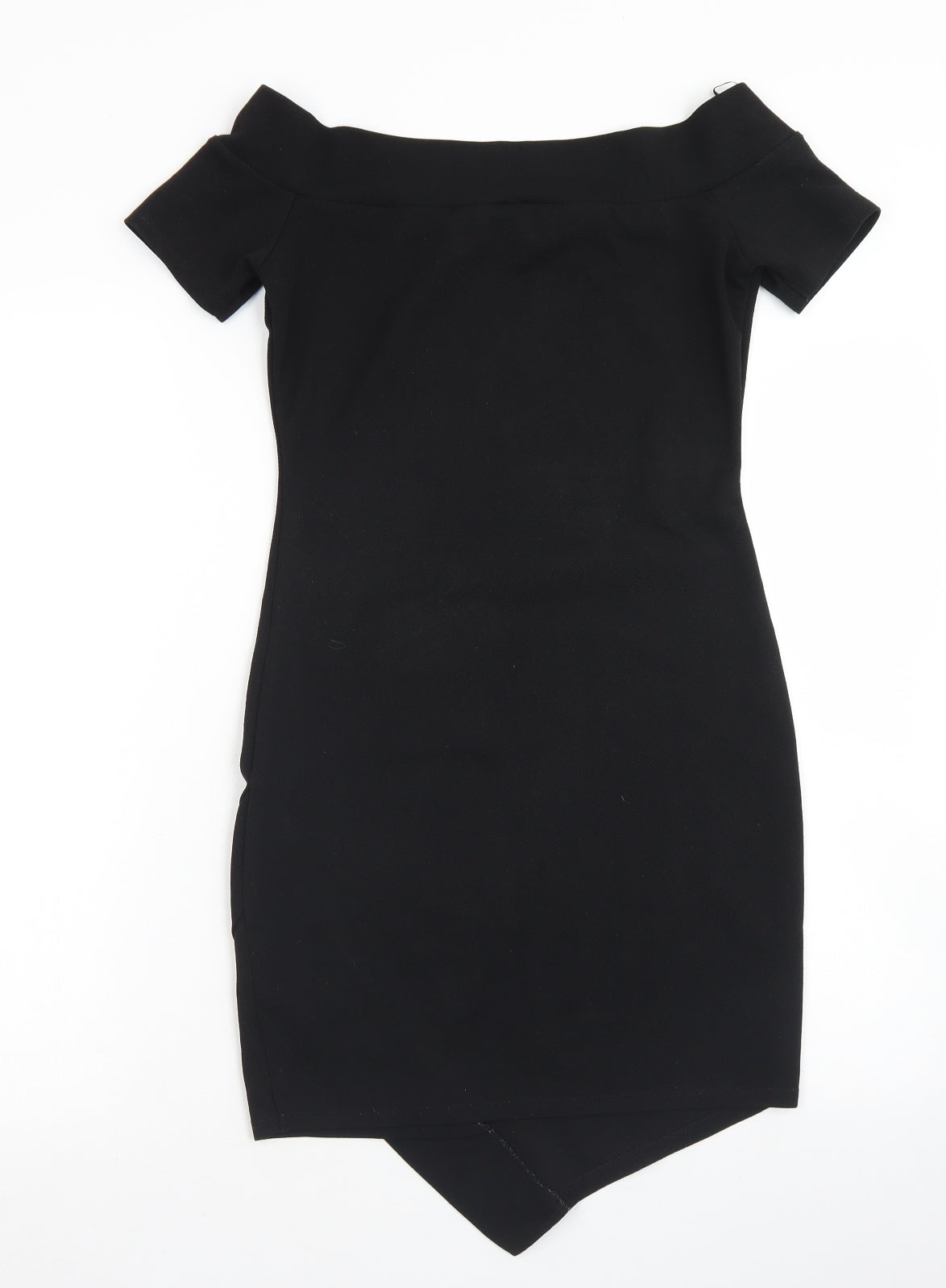 River Island Womens Black  Polyester Bodycon  Size 8  Off the Shoulder