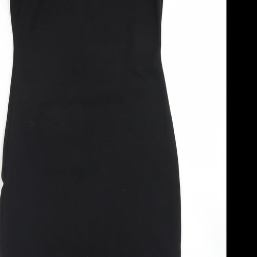 River Island Womens Black  Polyester Bodycon  Size 8  Off the Shoulder