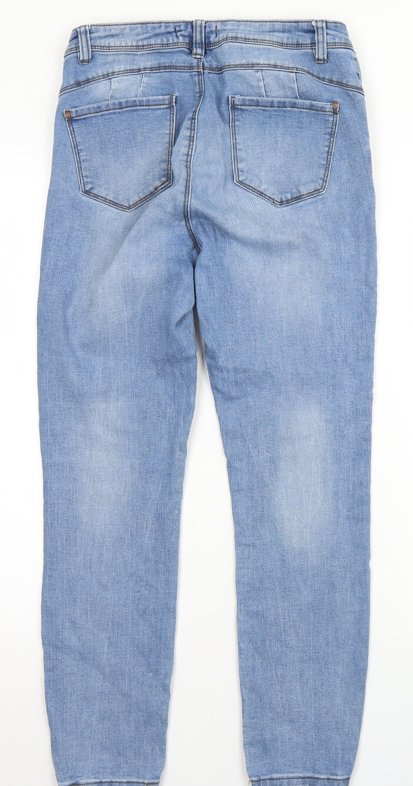 Denim Co Womens Blue  Cotton Skinny Jeans Size 14 L25 in Regular Button