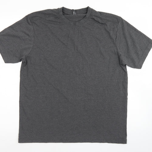 Donnay Mens Grey  Cotton  T-Shirt Size L Crew Neck