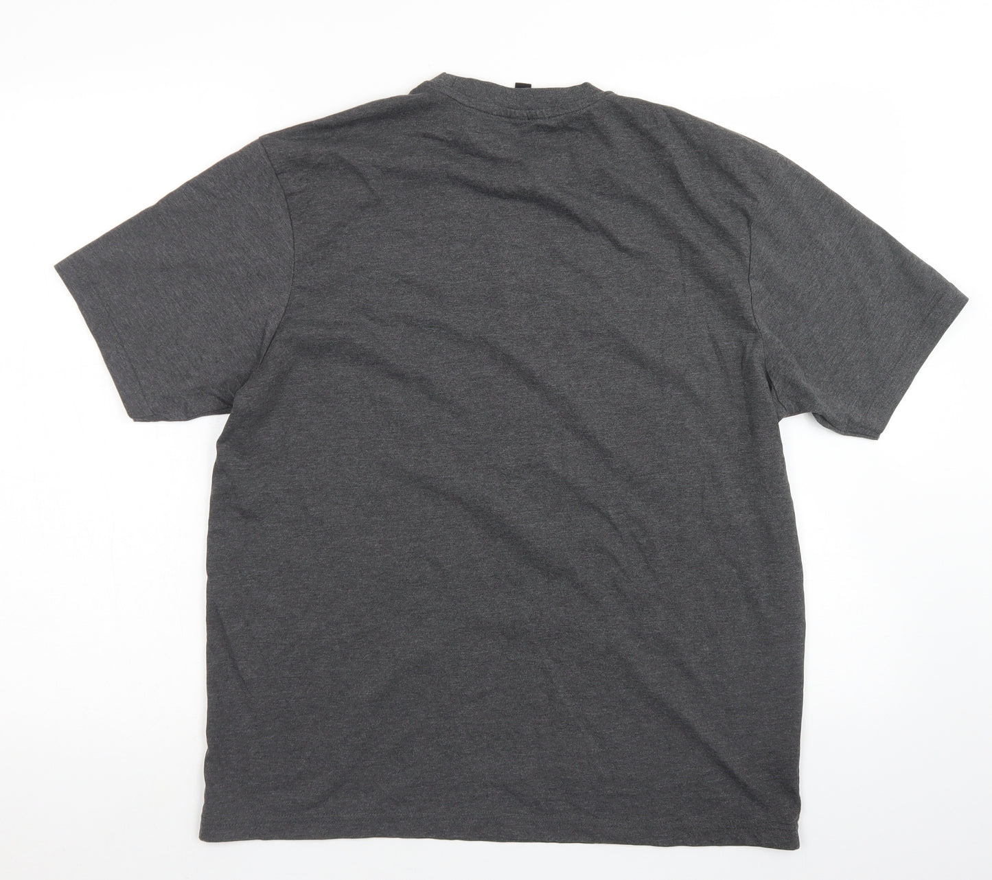 Donnay Mens Grey  Cotton  T-Shirt Size L Crew Neck