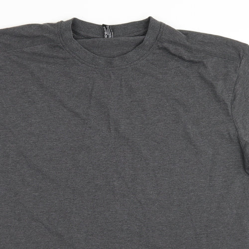 Donnay Mens Grey  Cotton  T-Shirt Size L Crew Neck