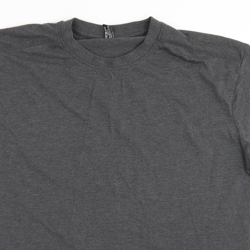 Donnay Mens Grey  Cotton  T-Shirt Size L Crew Neck