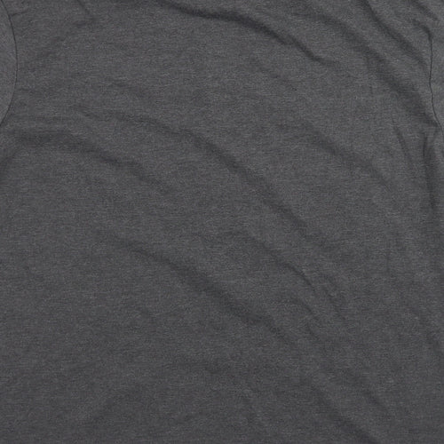 Donnay Mens Grey  Cotton  T-Shirt Size L Crew Neck