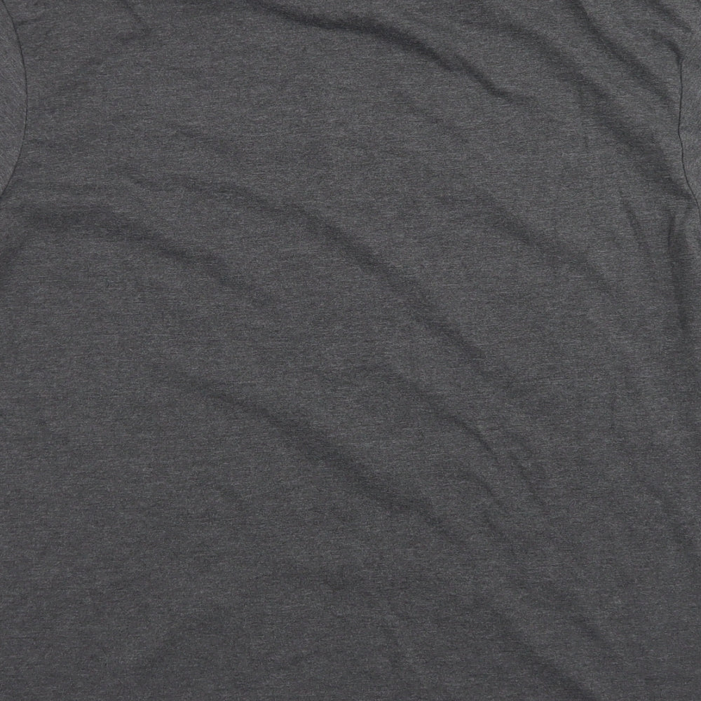 Donnay Mens Grey  Cotton  T-Shirt Size L Crew Neck