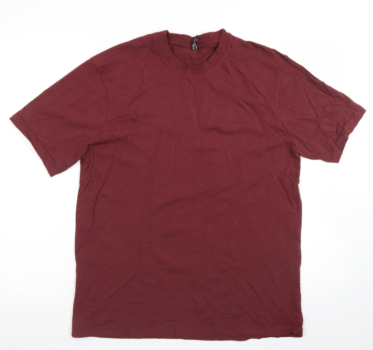 Donnay Mens Red  Cotton  T-Shirt Size L Crew Neck
