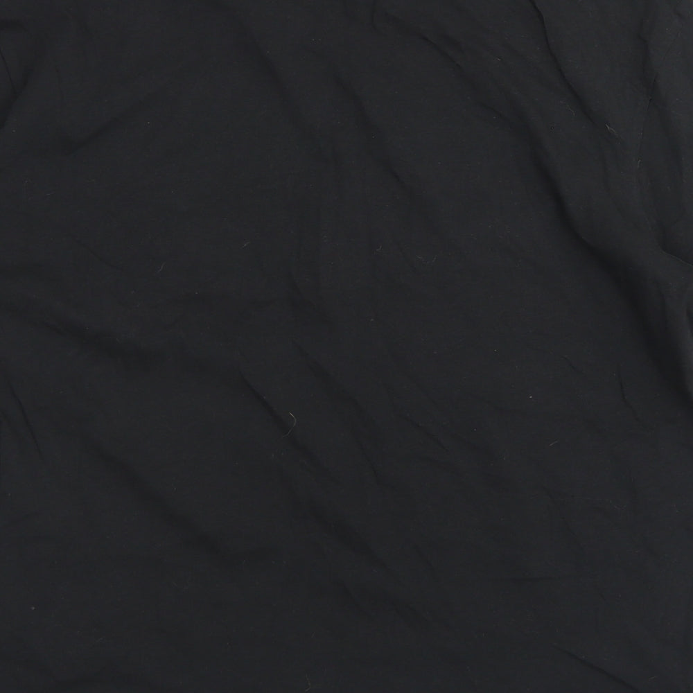 Donnay Mens Black  Cotton  T-Shirt Size L Crew Neck