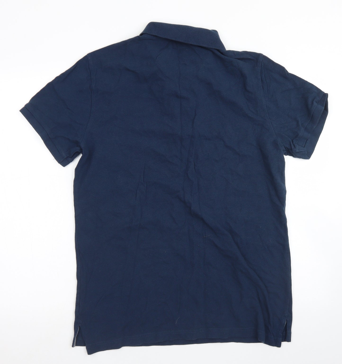 Gap Mens Blue  Cotton  Polo Size L Collared Button