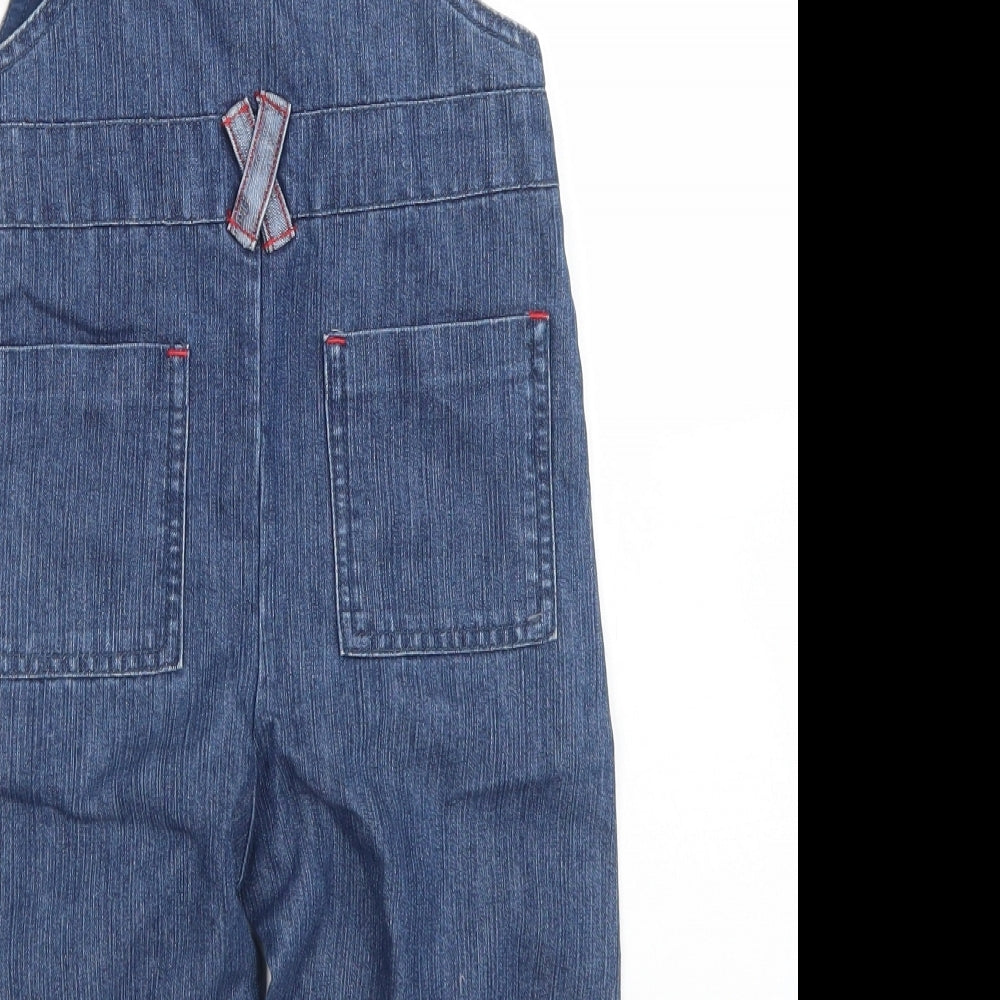 Disney Boys Blue  Cotton Dungaree One-Piece Size 12-18 Months  Snap - Mickey Mouse