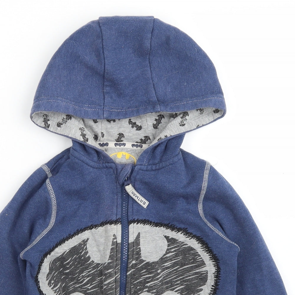 Nutmeg Boys Blue  Cotton Full Zip Hoodie Size 6-7 Years  Zip - Batman
