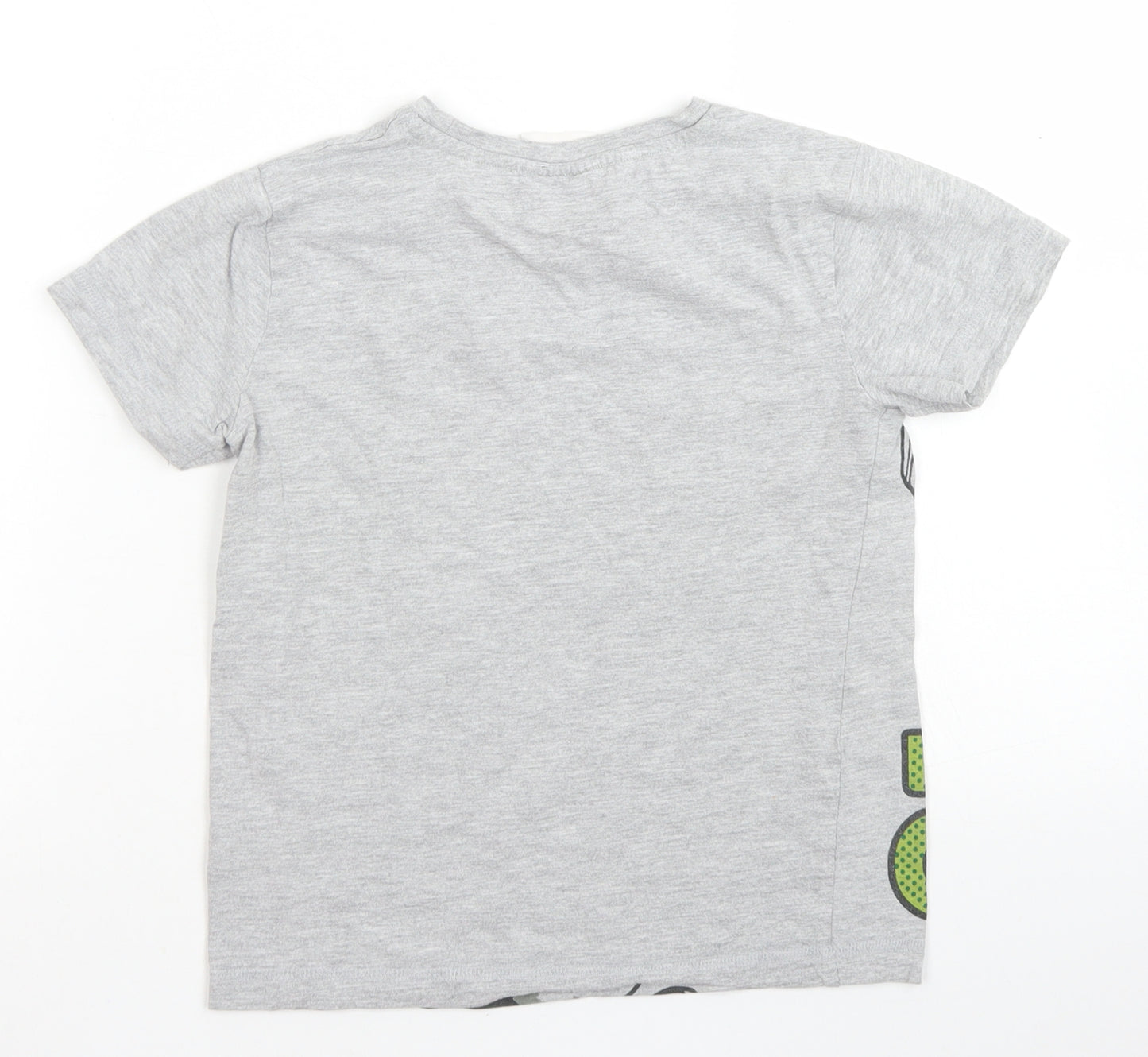 TU Boys Grey  Cotton Basic T-Shirt Size 7 Years Collared  - Teenage Mutant Ninja Turtles