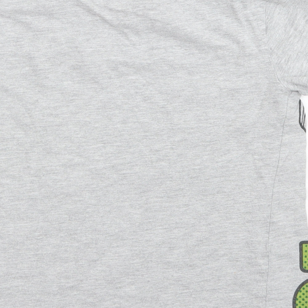 TU Boys Grey  Cotton Basic T-Shirt Size 7 Years Collared  - Teenage Mutant Ninja Turtles