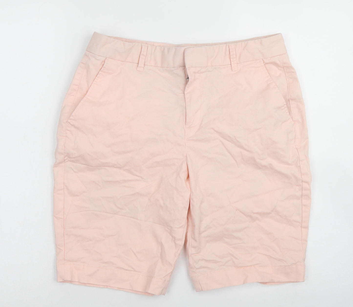 Gap Womens Pink  Cotton Chino Shorts Size 10 L8 in Regular Hook & Eye