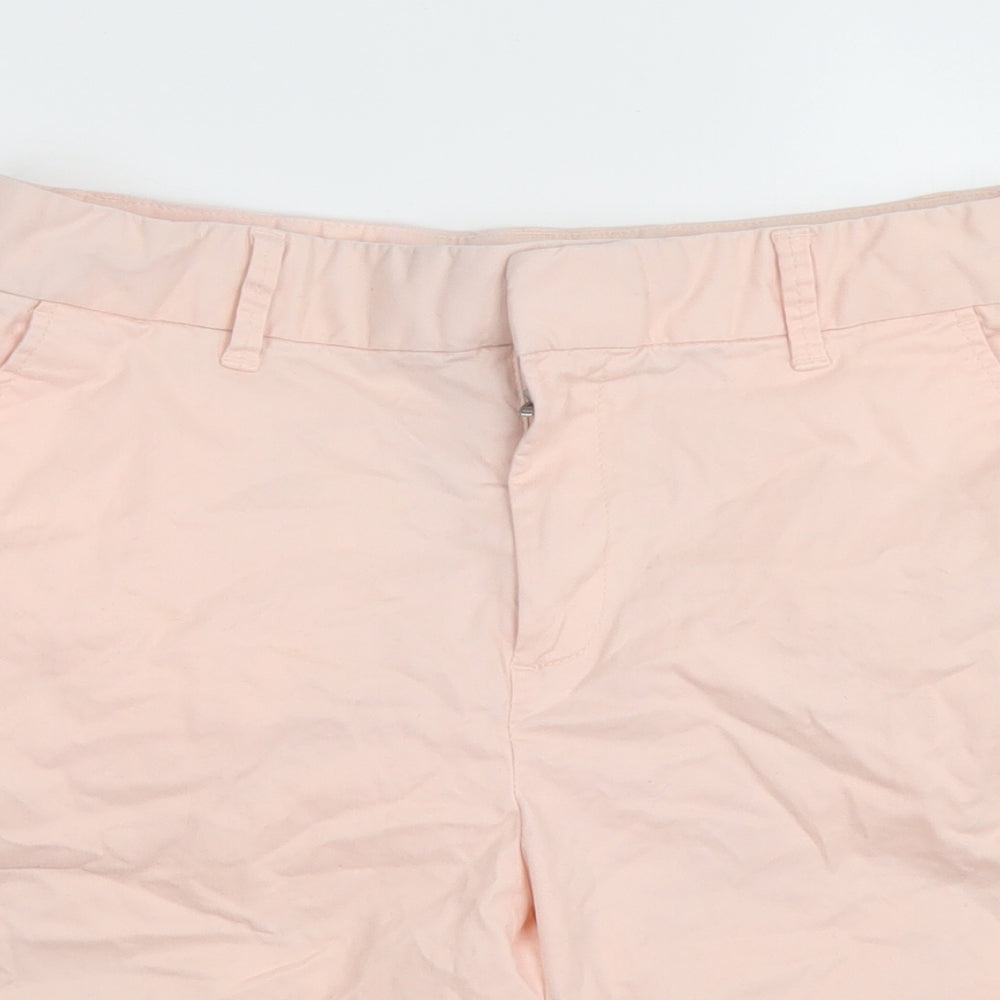 Gap Womens Pink  Cotton Chino Shorts Size 10 L8 in Regular Hook & Eye
