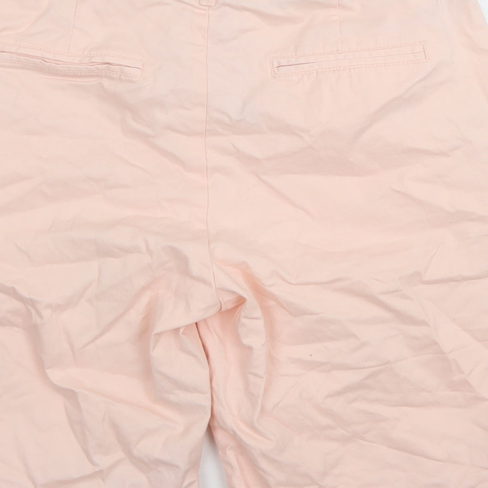 Gap Womens Pink  Cotton Chino Shorts Size 10 L8 in Regular Hook & Eye
