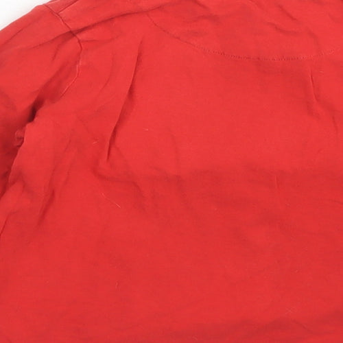 M&S Boys Red  Cotton Basic T-Shirt Size 3-4 Years Crew Neck  - Spider-Man