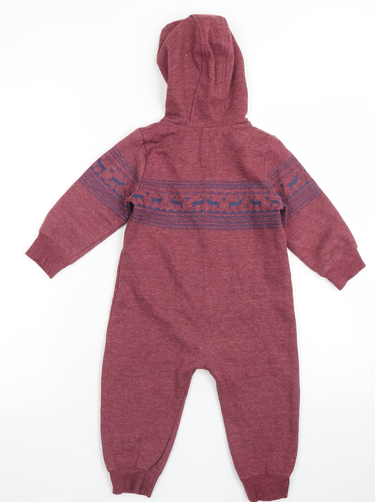 Rebel Boys Purple Fair Isle Polyester Capri One Piece Size 18-24 Months  Zip