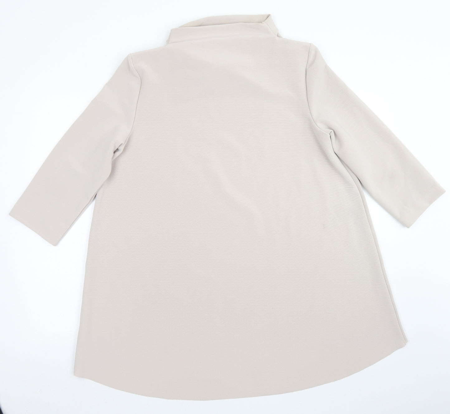 COS Womens Beige  Polyester Basic Blouse Size L Mock Neck