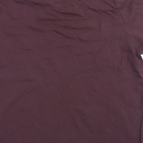 Primark Womens Brown  Cotton Basic T-Shirt Size L Crew Neck
