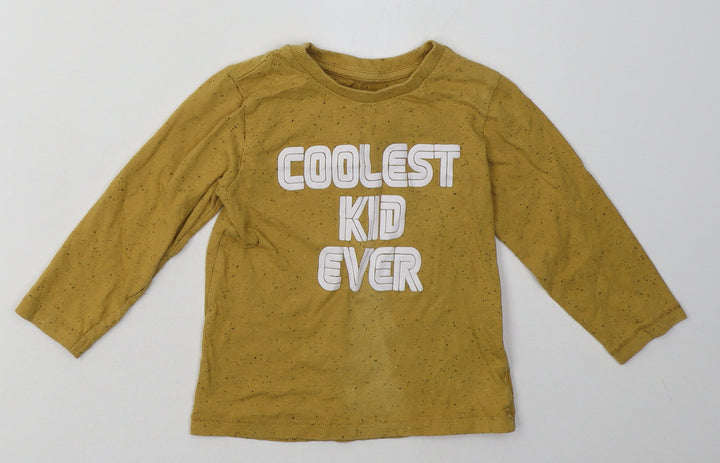 Matalan Boys Yellow Cotton Basic Casual Size 2-3 Years Crew Neck Pullover - coolest kid ever