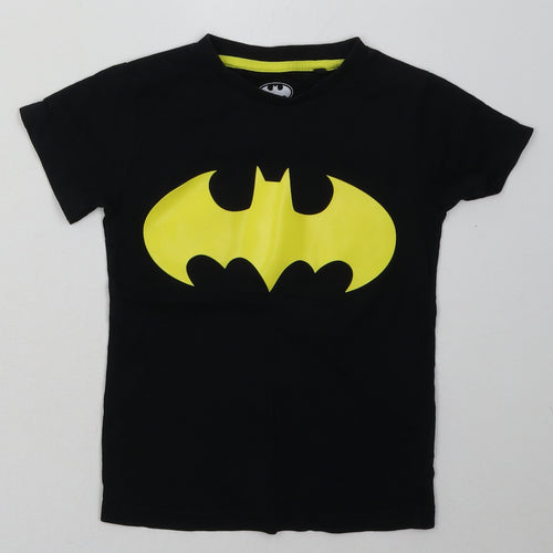 NEXT Boys Black  Cotton Basic T-Shirt Size 3-4 Years Crew Neck Pullover - Batman