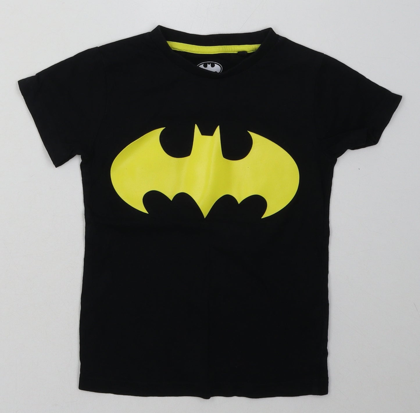 NEXT Boys Black  Cotton Basic T-Shirt Size 3-4 Years Crew Neck Pullover - Batman
