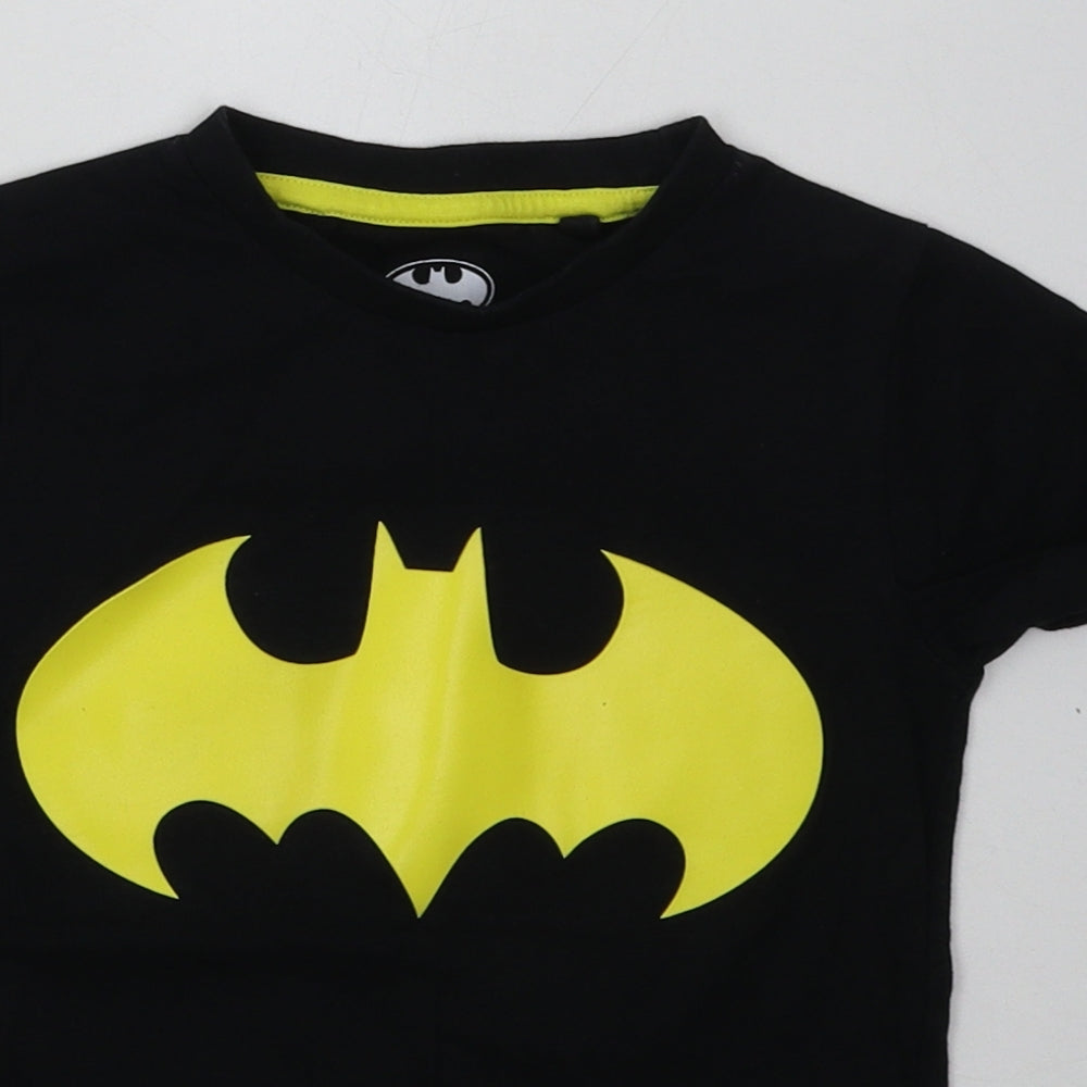 NEXT Boys Black  Cotton Basic T-Shirt Size 3-4 Years Crew Neck Pullover - Batman