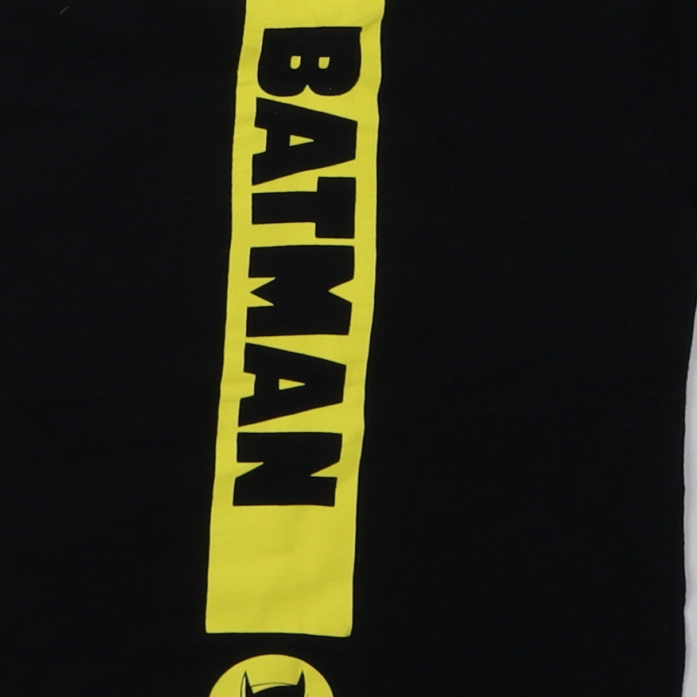 NEXT Boys Black  Cotton Basic T-Shirt Size 3-4 Years Crew Neck Pullover - Batman