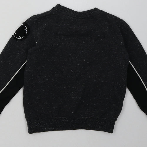 fabric flavours Boys Grey Geometric Cotton Pullover Sweatshirt Size 3-4 Years  Pullover - Iron Man