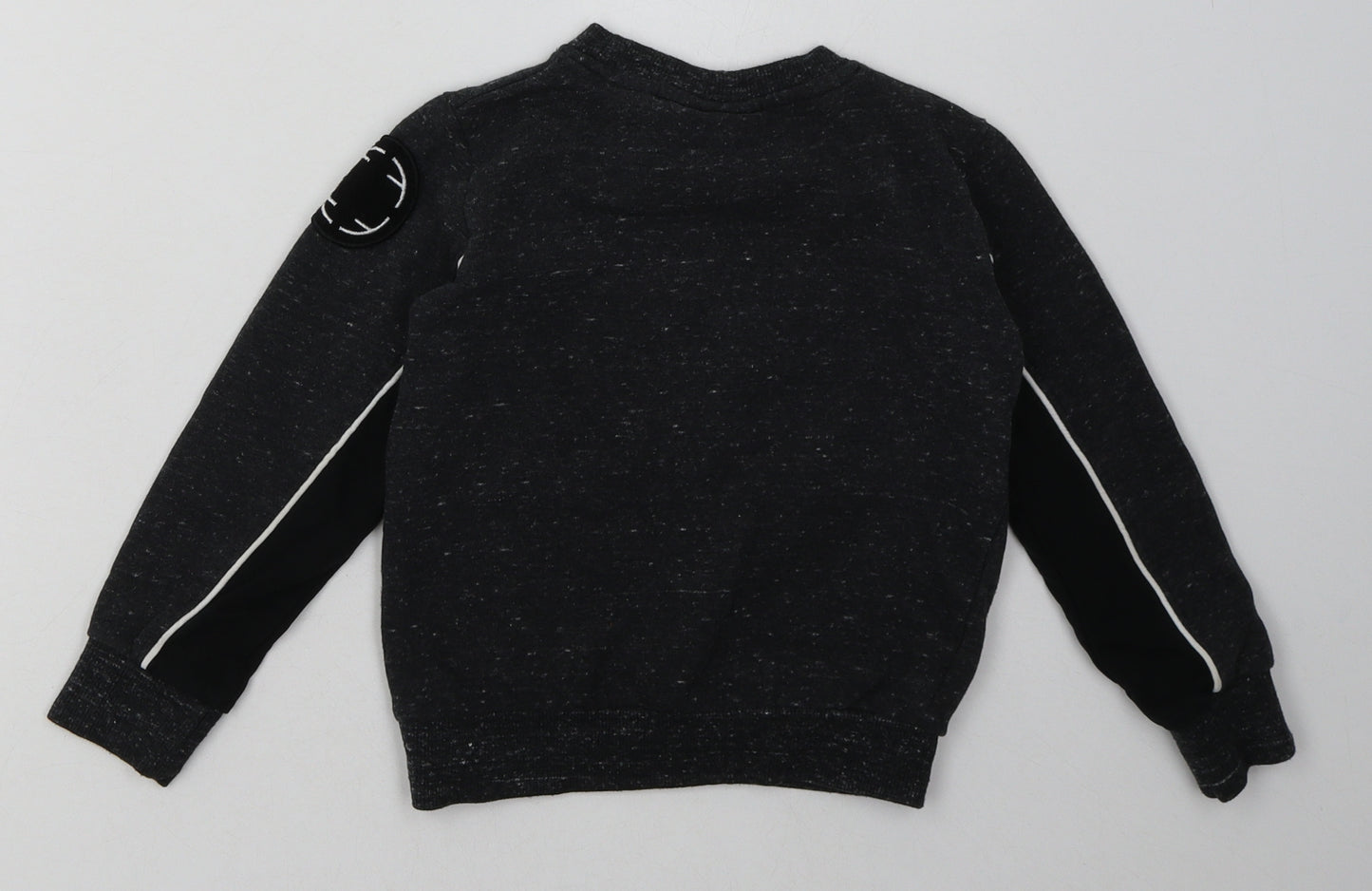 fabric flavours Boys Grey Geometric Cotton Pullover Sweatshirt Size 3-4 Years  Pullover - Iron Man
