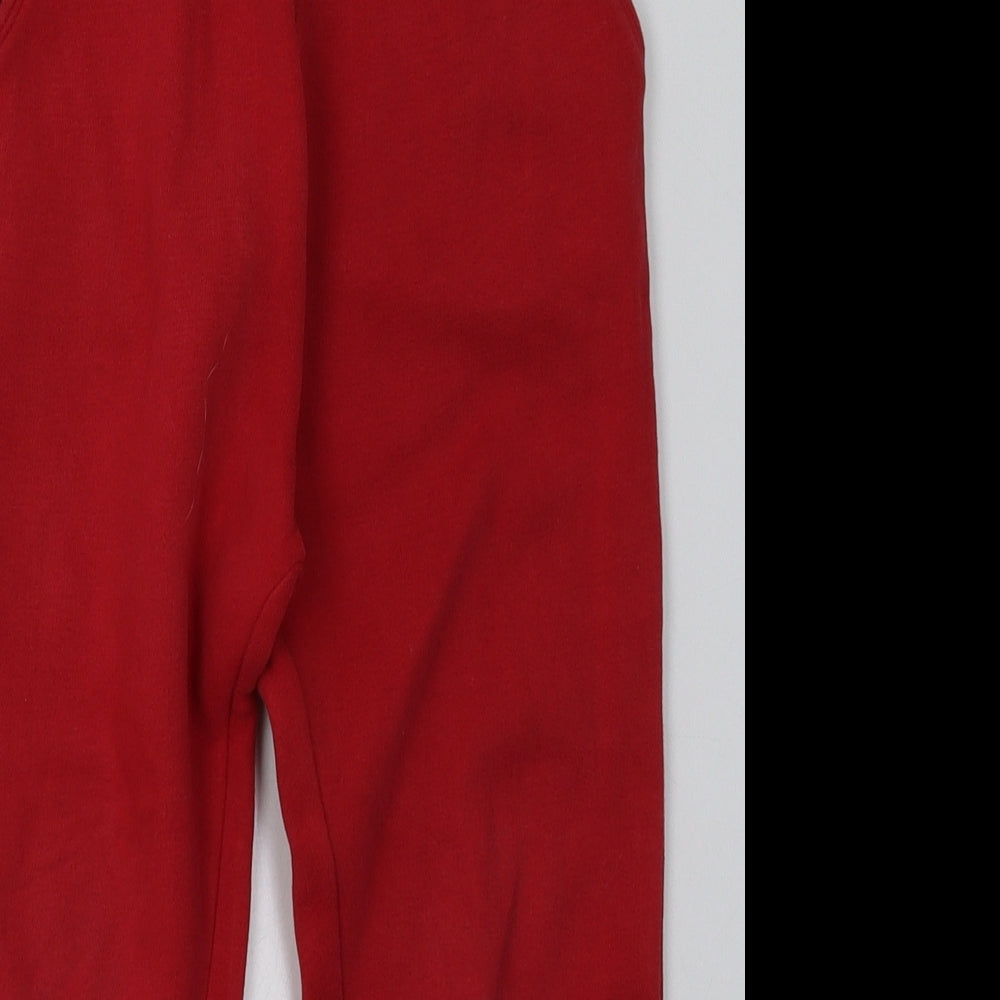NEXT Boys Red  Cotton Jogger Trousers Size 6-7 Years  Regular Tie