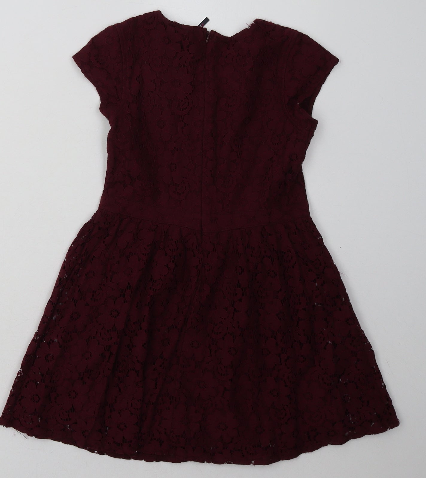 NEXT Girls Purple  Nylon A-Line  Size 8 Years  Crew Neck Zip