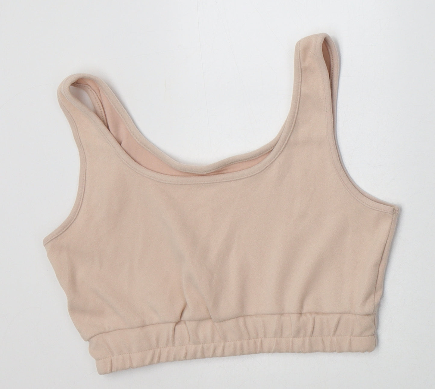 Preworn Womens Pink  Polyester Cropped Tank Size M Scoop Neck