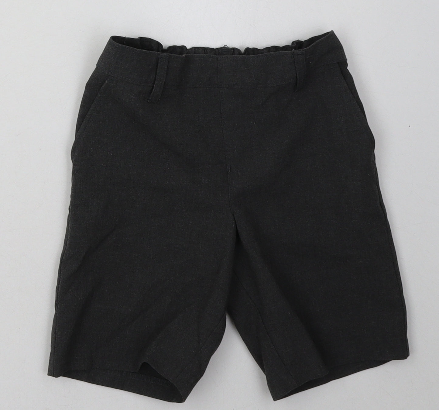 Marks and Spencer Boys Grey  Polyester Chino Shorts Size 4-5 Years  Regular  - School Wear